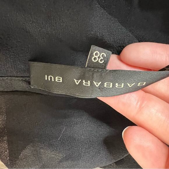 Barbara Bui silk sequin owl top semi sheer sz 38 - Picture 6 of 8